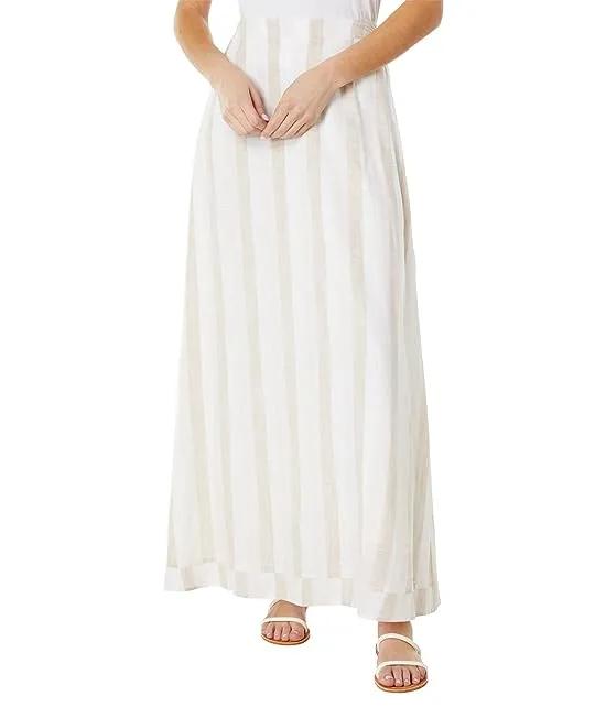 Splendid Sunset Woven Linen Maxi Skirt
