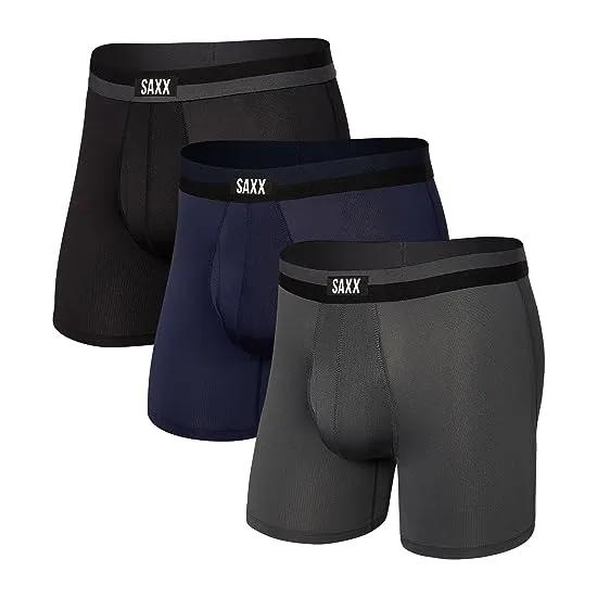 Sport Mesh Boxer Brief Fly 3-Pack