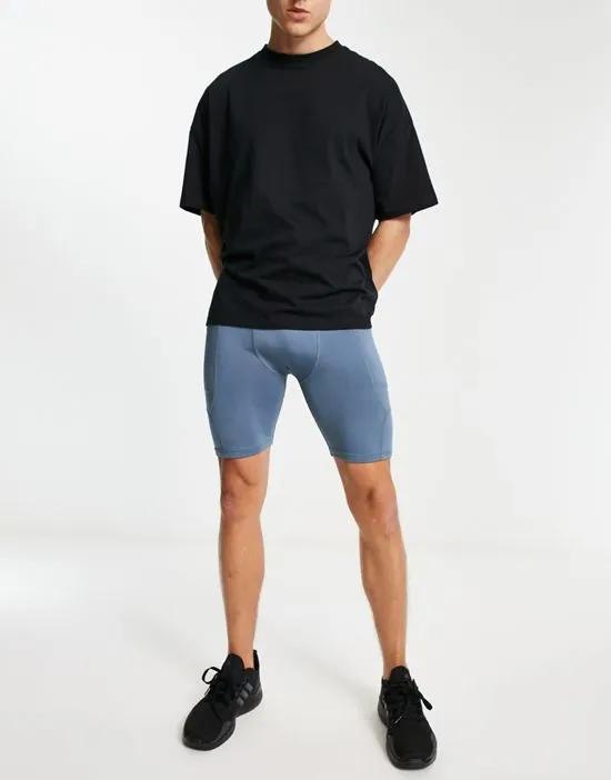 Sports performance shorts in blue