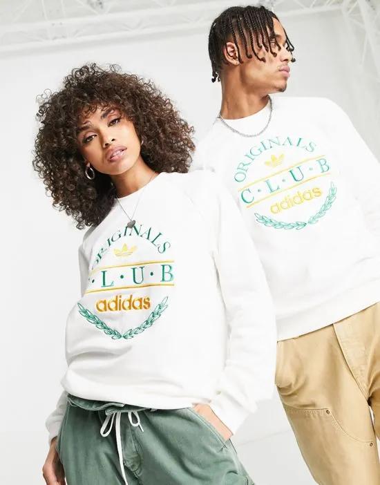 'Sports Resort' Club sweatshirt in white with front graphics