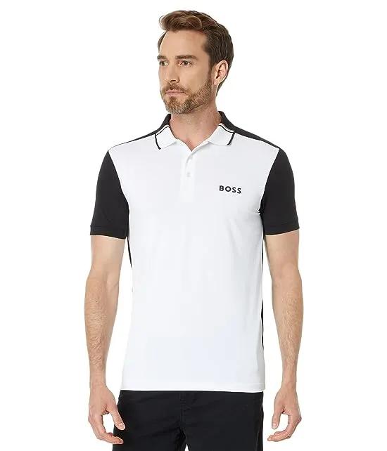 Sporty Color-Block Polo Shirt