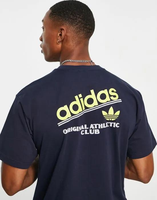 SPRT US Athletic club t-shirt in ink navy with back print