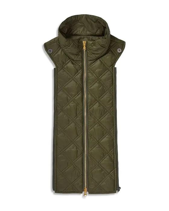 Stand Collar Quilted Dickey