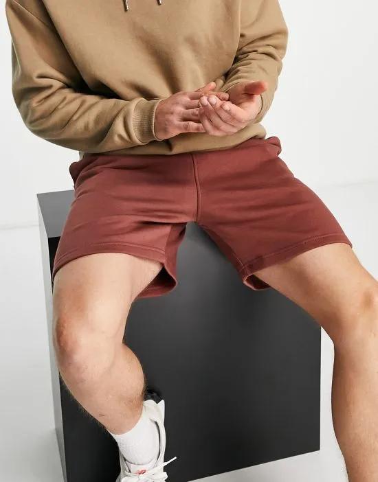 standard jersey shorts in brown