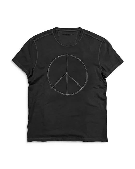 Star Embroidered Peace Tee