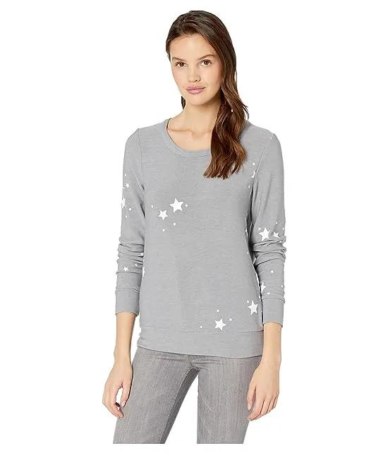 Stars Cozy Knit Long Sleeve Pullover