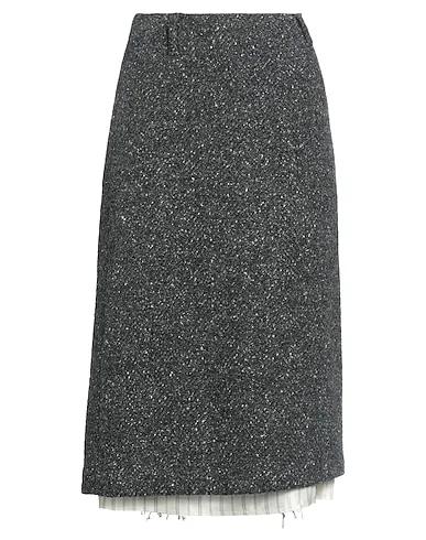 Steel grey Bouclé Midi skirt