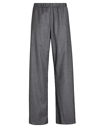Steel grey Casual pants PINSTRIPED WOOL PULL-ON PANTS
