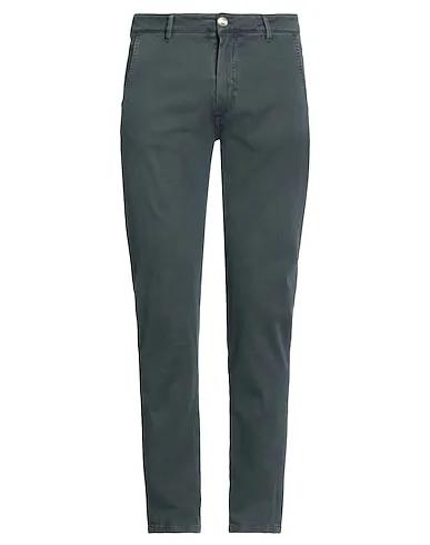 Steel grey Cotton twill Casual pants