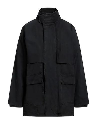 Steel grey Cotton twill Full-length jacket