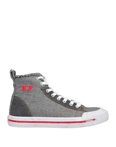 Steel grey Cotton twill Sneakers