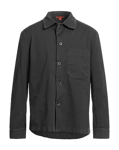 Steel grey Cotton twill Solid color shirt