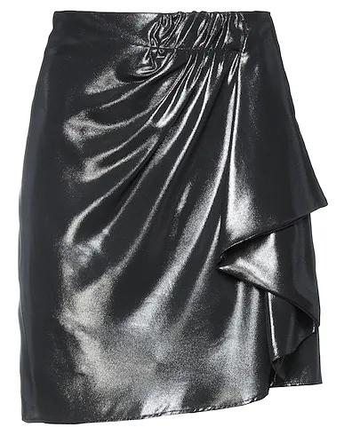 Steel grey Crêpe Mini skirt