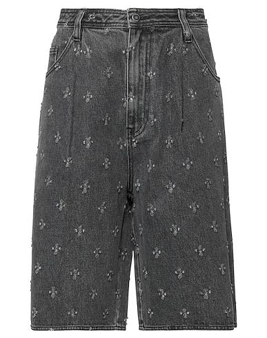 Steel grey Denim Cropped pants & culottes