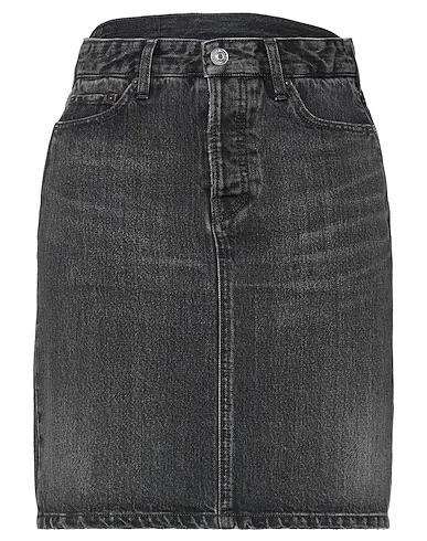 Steel grey Denim Mini skirt