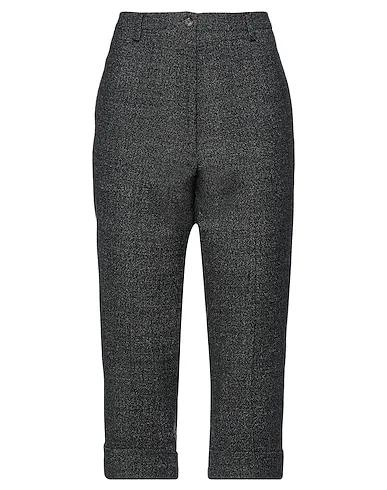 Steel grey Flannel Cropped pants & culottes
