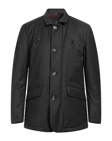 Steel grey Flannel Full-length jacket
