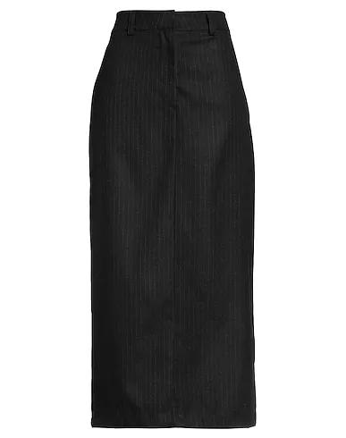 Steel grey Flannel Maxi Skirts