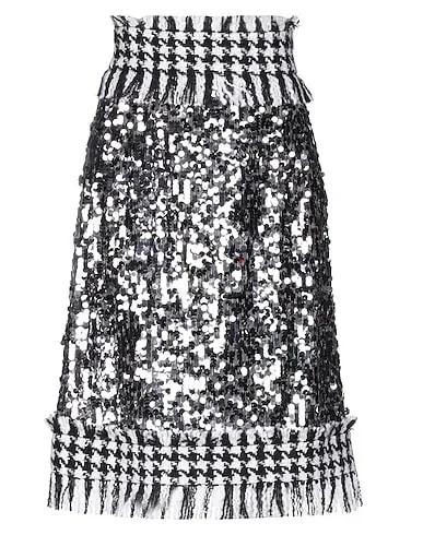 Steel grey Flannel Midi skirt