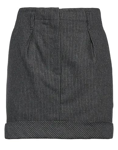 Steel grey Flannel Mini skirt