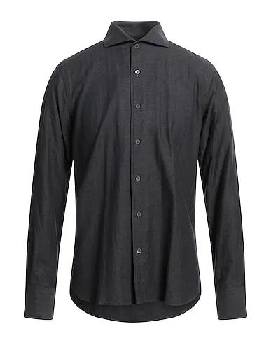 Steel grey Flannel Patterned shirt