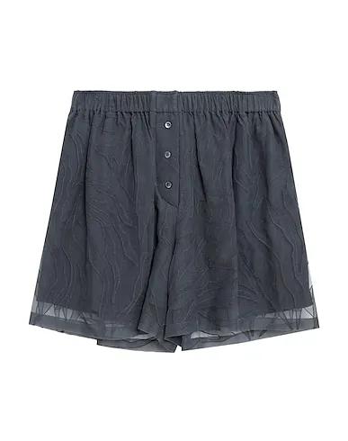 Steel grey Gauze Shorts & Bermuda