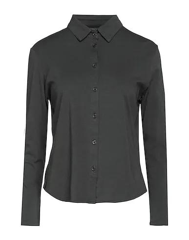 Steel grey Jersey Solid color shirts & blouses