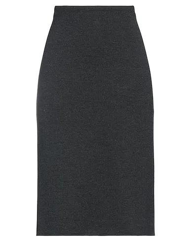 Steel grey Knitted Midi skirt