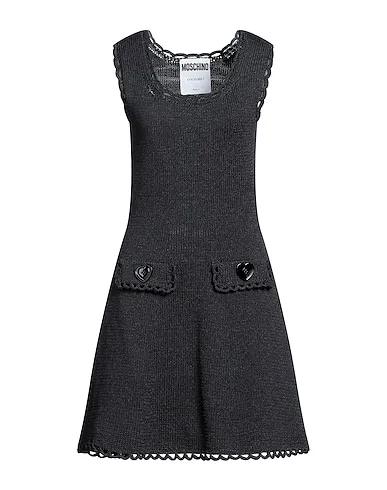 Steel grey Knitted Short dress