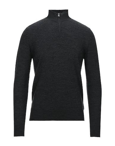 Steel grey Knitted Sweater with zip