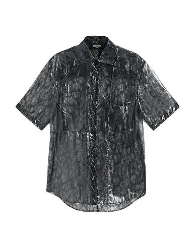 Steel grey Lace Solid color shirt