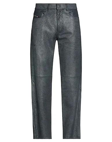 Steel grey Leather 5-pocket