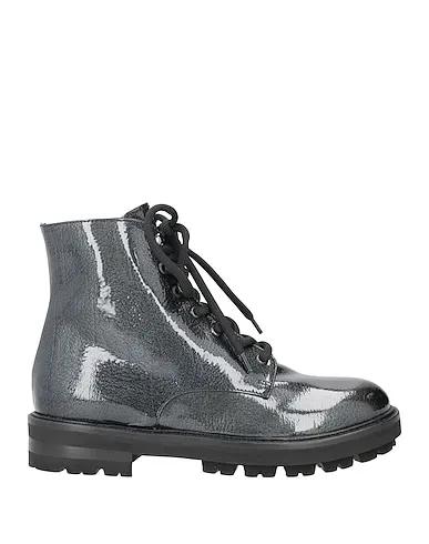 Steel grey Leather Ankle boot