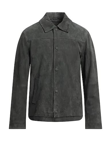 Steel grey Leather Jacket