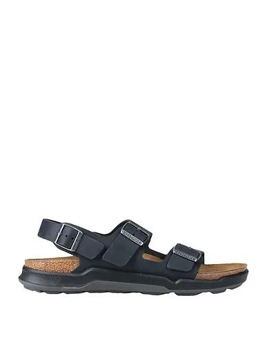 Steel grey Leather Sandals