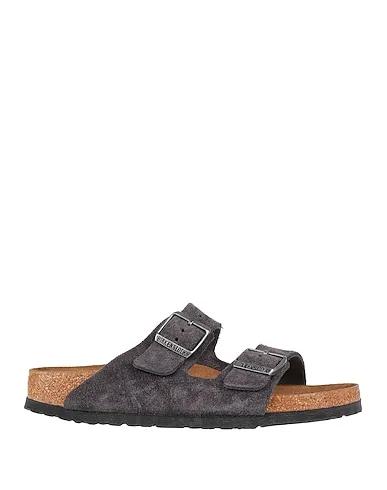 Steel grey Leather Sandals