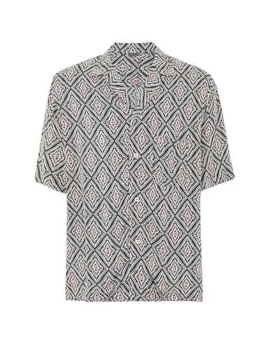 Steel grey Patterned shirt PRINTED CAMP-COLLAR S/SLEEVE SHIRT
