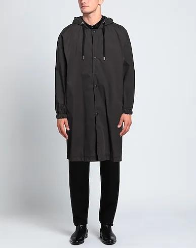 Steel grey Plain weave Full-length jacket