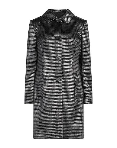 Steel grey Plain weave Full-length jacket
