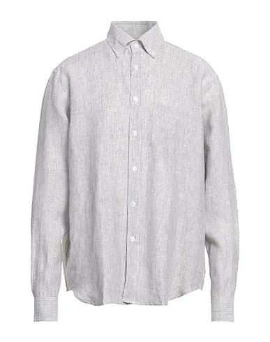 Steel grey Plain weave Linen shirt