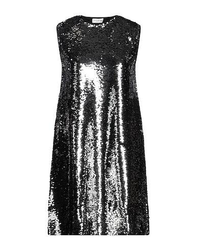 Steel grey Plain weave Short dress