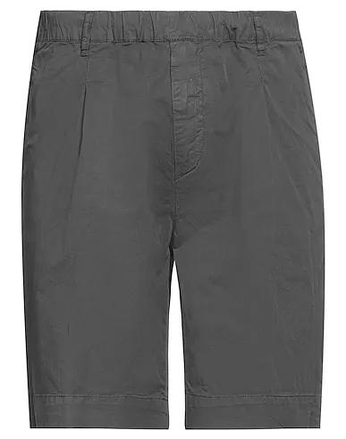 Steel grey Plain weave Shorts & Bermuda