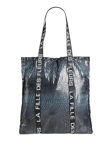 Steel grey Plain weave Shoulder bag