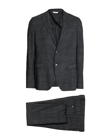 Steel grey Plain weave Suits