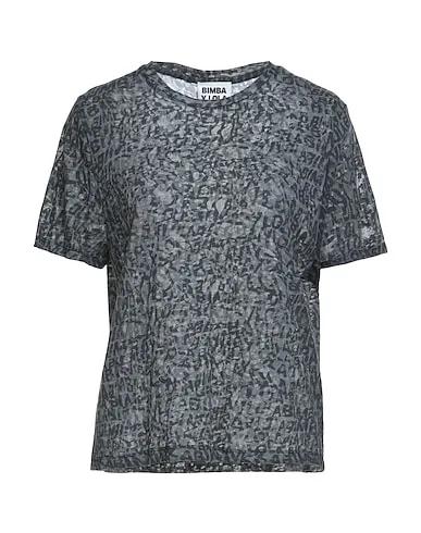 Steel grey Plain weave T-shirt