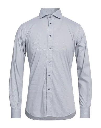 Steel grey Poplin Patterned shirt
