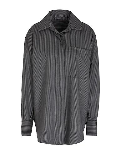 Steel grey Striped shirt PINSTRIPED WOOL OVERSIZED SHIRT
