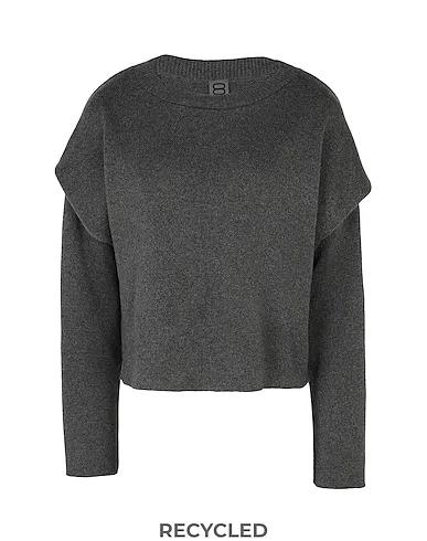 Steel grey Sweater RECYCLED COTTON BLEND LAYERED L/SLEEVE SWEATER
