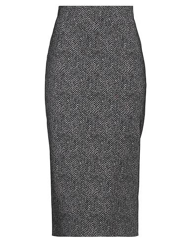 Steel grey Synthetic fabric Midi skirt