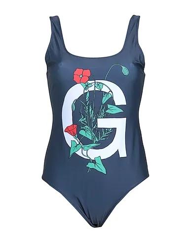 Steel grey Synthetic fabric One-piece swimsuits